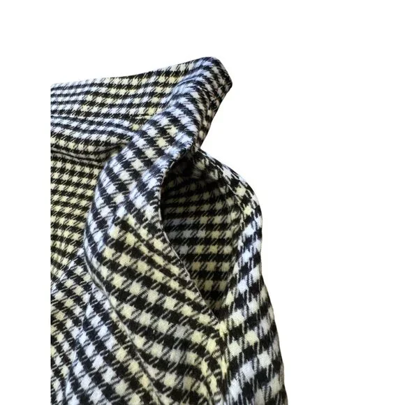 Unique Vintage Houndstooth A-Line Skirt With Side Pockets - Picture 8 of 9